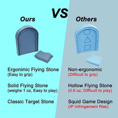 Korean Games Set Squid Toys - Weighted Gonggi Ddakji Spinning Top Flying Stones Jegi - Authentic Traditional Folk Toy Gift in Kuwait