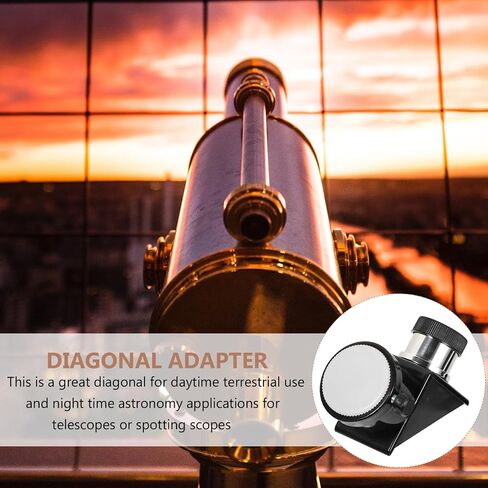 Homoyoyo 90 Mirror Astronomical Telescope Diagonal Mirror Image Optical Glass Lens with Dust Cover,Accessories Diagonal Adapter for Telescope Eyepiece in Saudi Arabia
