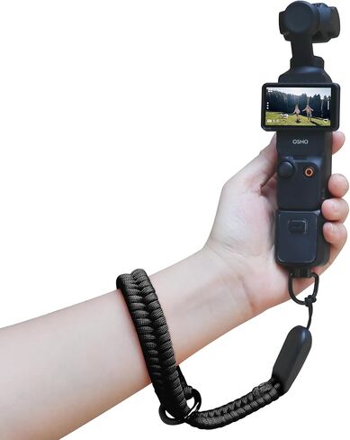 CYNOVA DJI Osmo Pocket 3 Accessories, Adjustable Nylon Hand Wrist Straps Lanyard with a 1/4" Screw, For Insta360 Selfie Stick, Go pro, Nikon Canon Sony Samsung Dslr Cameras, black in Kuwait