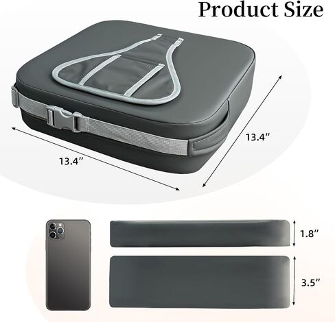 Toddler Booster Seat for Dining Table, Booster Seat Kitchen Chair with Backrest and Adjustable Seat Belts, Non-Slip, Portable Travel, Waterproof, Easy Clean - Dark Grey in Kuwait