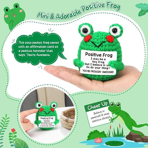 LEJIAJINW Mini Cute Frog Valentines Ideas for Her, Emotional Inspirational Cheer Up Support Gifts for Women Encourage Motivational Daughter Granddaughter Niece, Birthday, Mother's Day in Saudi Arabia