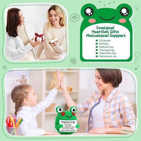 LEJIAJINW Mini Cute Frog Valentines Ideas for Her, Emotional Inspirational Cheer Up Support Gifts for Women Encourage Motivational Daughter Granddaughter Niece, Birthday, Mother's Day in Saudi Arabia