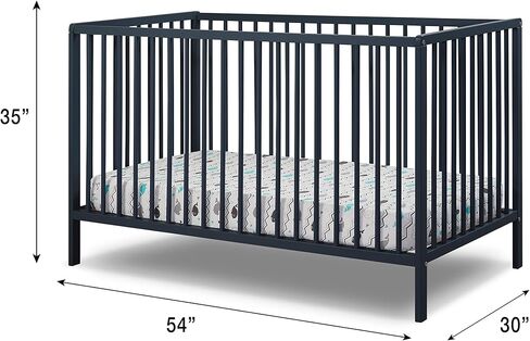 Sorelle Furniture Happy Crib 3-in-1 Convertible Crib, Made of Sustainable Beech Wood, Wooden Baby Bed, Toddler Bed and Child’s Daybed, Simplistic Nursery Furniture (White) in Kuwait