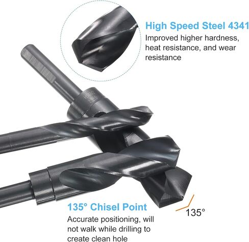 HARFINGTON Twist Drill Bit 28.5mm Dia High-Speed Steel 6542 Metric Drill Bits 6.3" Overall Length with Black Oxide Coating for Drilling Hard Metals, Stainless Steel, Alloy Steel in Saudi Arabia