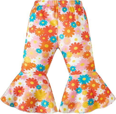 Baby Girls First Birthday Outfits Cow Sweet One Doughnut Strawberry Romper Flared Pants with Headband 4PCS Set in Saudi Arabia