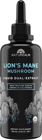 Naturealm Reishi Mushroom Extract - Adaptogen Liquid Drops - Antioxidants Supplement for Immune Support, Longevity, Relaxation, Stress Relief, & Physical Performance - Dual-Extraction Tincture, 50 mL in Saudi Arabia