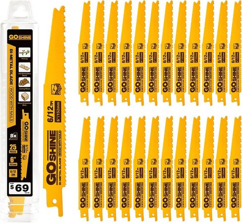 10 Pack 9 Inch 6/12 TPI Reciprocating Saw Blades for Nail-Embedded Wood,Bi-Metal Blades for Cutting Stud and Nail PVC Pallets etc in Saudi Arabia