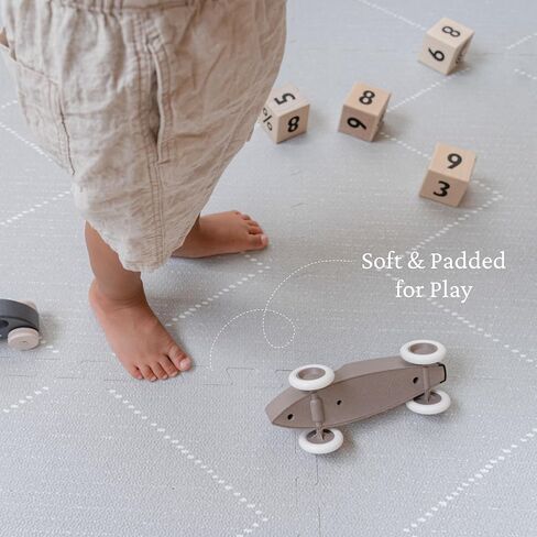 Toddlekind Playmat - Premium Foam Playmat ، 4 × 6 أقدام ، 6 بلاط حصيرة لغز الرغوة الكثيفة الإضافية للأطفال/الأطفال الصغار الأنيق ، غير السامة ، بدون رائحة. مثالي لوقت البطن واللعب. 0M+ in Kuwait