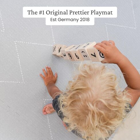 Toddlekind Playmat - Premium Foam Playmat ، 4 × 6 أقدام ، 6 بلاط حصيرة لغز الرغوة الكثيفة الإضافية للأطفال/الأطفال الصغار الأنيق ، غير السامة ، بدون رائحة. مثالي لوقت البطن واللعب. 0M+ in Kuwait