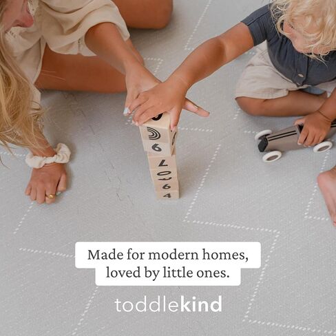 Toddlekind Playmat - Premium Foam Playmat ، 4 × 6 أقدام ، 6 بلاط حصيرة لغز الرغوة الكثيفة الإضافية للأطفال/الأطفال الصغار الأنيق ، غير السامة ، بدون رائحة. مثالي لوقت البطن واللعب. 0M+ in Kuwait