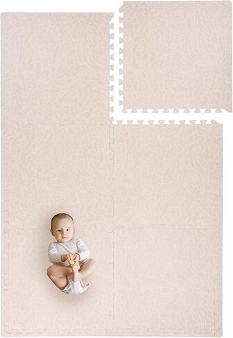 Toddlekind Playmat - Premium Foam Playmat ، 4 × 6 أقدام ، 6 بلاط حصيرة لغز الرغوة الكثيفة الإضافية للأطفال/الأطفال الصغار الأنيق ، غير السامة ، بدون رائحة. مثالي لوقت البطن واللعب. 0M+ in Kuwait
