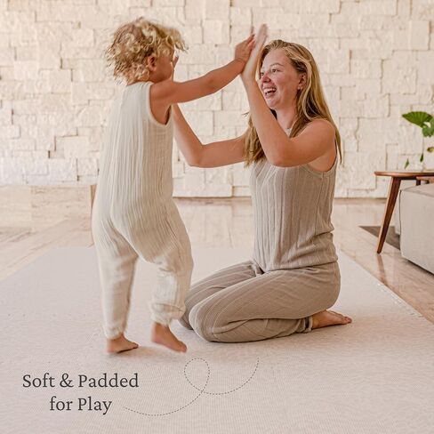 Toddlekind Playmat - Premium Foam Playmat ، 4 × 6 أقدام ، 6 بلاط حصيرة لغز الرغوة الكثيفة الإضافية للأطفال/الأطفال الصغار الأنيق ، غير السامة ، بدون رائحة. مثالي لوقت البطن واللعب. 0M+ in Kuwait