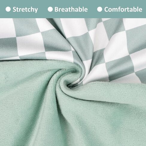 DILIMI Nursing Pillow Cover, Soft Stretchy Nursing Cover for Breastfeeding Pillow, 1 Pack Reversible Removable Slipover for Baby Boy and Girls, Green Checkered in Saudi Arabia