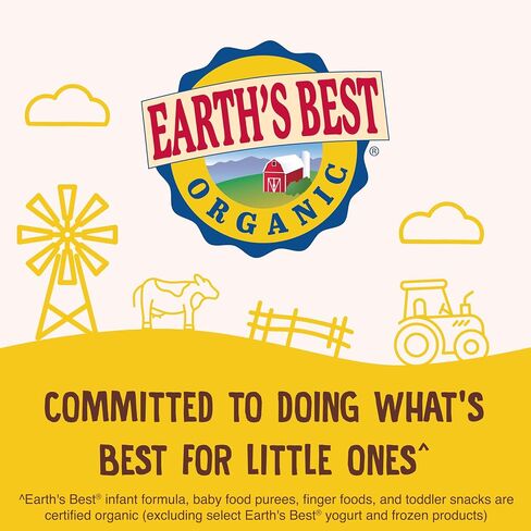 Earth's Best Organic Melty Hoops, Bite-Sized Snacks for Babies 8 Months and Up, Spring Veggie, 0.32 Ounce Individual Bags, 4-Pack in Saudi Arabia