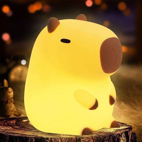 Cute Duck Night Light, Dodo Duck Lamp, Bean Shape, LED Squishy Novelty Ducky Light, Food Grade Silicone Dimmable Nightlight, Light Up Duck Gifts, Baby Kids Nursery Room College Dorm Décor in Saudi Arabia