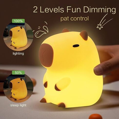 Cute Duck Night Light, Dodo Duck Lamp, Bean Shape, LED Squishy Novelty Ducky Light, Food Grade Silicone Dimmable Nightlight, Light Up Duck Gifts, Baby Kids Nursery Room College Dorm Décor in Saudi Arabia