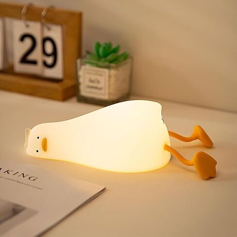 مصباح البطة ، بطة مسطحة لطيفة ، الباندا ، الأرنب ، ضوء الليل الفيل ، LED LED Squishy Lazy Duck Light مستلقي ، مصباح Ducy Ducy قابل لإعادة شحن in Kuwait
