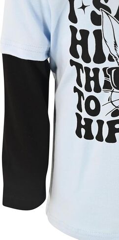 Unique Baby Boys Layered Long Sleeve Kids Toddler Graphic T Shirt in Kuwait