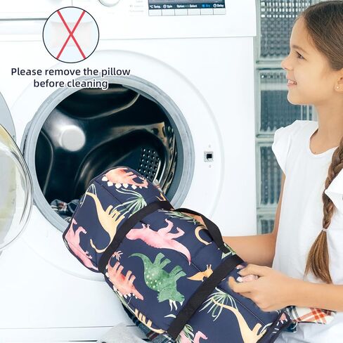 SWESEN Toddler Nap Mat for Preschool, Soft Kids Nap Mat with Removable Pillow and Minky Blanket, Extra Large Rolled Daycare Sleeping Bag for Boys Girls, 22in x 55in, Ages 3-6 Years in Kuwait