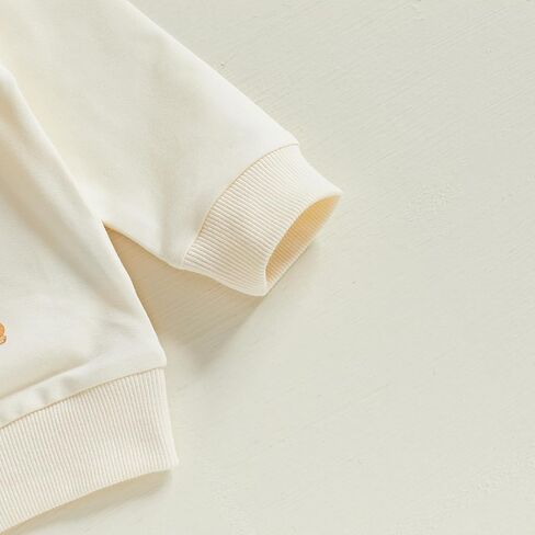 Toddler Baby Girl Boy Easter Outfits Bunny Embroidery Round Neck Long Sleeve Sweatshirt Pullover Top Fall Clothes in Kuwait