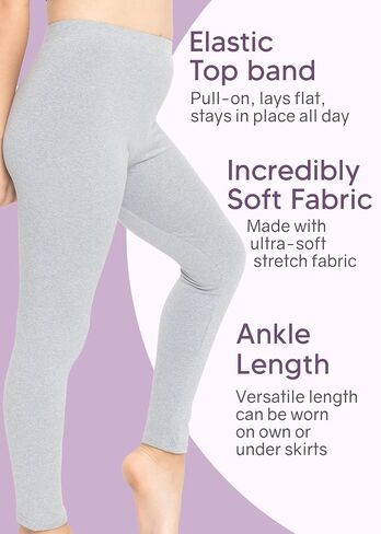 STRETCH IS COMFORT Oh So Soft Solid Youth Girls and Plus Size Leggings | Comfortable Fit for Everyday Activities | Size 2-16 in Saudi Arabia