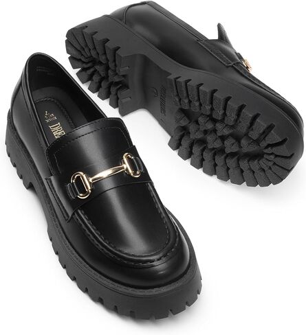 DREAM PAIRS Loafers for Women Platform Chunky Penny Loafer Slip On Casual Dressy Business Shoes with Arch Support in Saudi Arabia