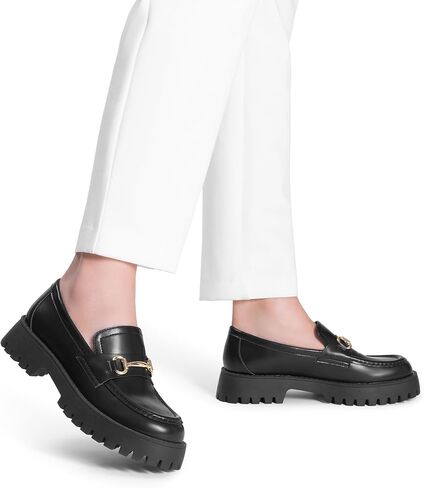 DREAM PAIRS Loafers for Women Platform Chunky Penny Loafer Slip On Casual Dressy Business Shoes with Arch Support in Saudi Arabia