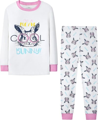 Joyond Easter Pajamas For Boys Girls Soft Cotton Kids Bunny Pjs Set Size 2T-12Years in Kuwait