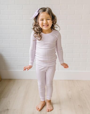 moimoln Baby Toddler Pajama Set Snug-Fit Cotton Modal Sleepwear, Leopard, Check & Solid Mix (6M-8Y, 1/2 Pack) in Kuwait