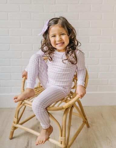 moimoln Baby Toddler Pajama Set Snug-Fit Cotton Modal Sleepwear, Leopard, Check & Solid Mix (6M-8Y, 1/2 Pack) in Kuwait