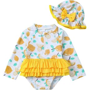 Baby Girl Swimsuit Toddler One Piece Bathing Suit Long Sleeve Newborn Girls Swimwear Sunsuit Baby Swim Suit