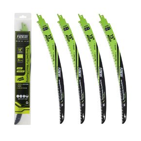 15" Japanese Teeth Reciprocating Saw Blades Wood Pruning - FACHLICH 4pcs Curved Edge 6TPI for Tree Trimming, Wood/PVC Pipe Cutting, Cr-V Sabre Sawzall Blades Better Wear Resistance
