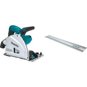 Makita SP6000J 6-1/2" Plunge Circular Saw, with Stackable Tool Case and 194368-5 55" Guide Rail