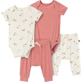 اللحظات الحديثة من قبل Gerber Usisex Baby 4-Pack Sleeve Bodysuit & Pant Set