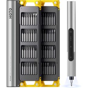 HOTO SNAPBLOQ™ S-A01 3.7V Electric Screwdriver Set with 56 Bits & 3 Torque Settings, Precision Mini Screwdriver, 250RPM, Brighter LED Light, Repair Tool Kit for Electronics, Phone, Laptop, DIY
