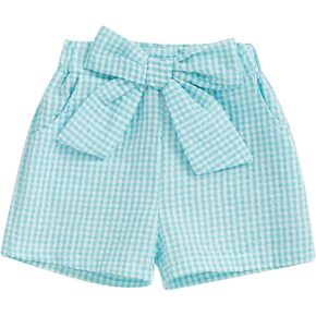 Toddler Baby Girl Shorts Gingham Plaid Shorts Summer Casual Elastic Waist Shorts Pants Bottoms 9M-4T