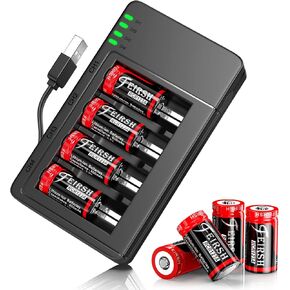 CR123A 3.7V بطاريات الليثيوم 8 حزم ، 800 مللي أمبير في الساعة بطاريات قابلة لإعادة الشحن لـ Arlo Wireless Cameras VMC3030 VMK3200 VMS3330 3430 3530 ومصابيح يدوسية ميكروفون بولارويد