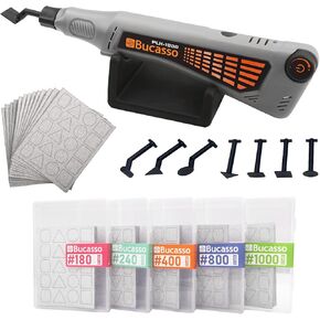 Cordless Pen Sander, Variable Speed and USB Charging with LED Light, and 180/240/400/800/1000 Grits Sandpaper Each 10pcs, Multi-Purpose Power Tool for Sanding, Polishing, Finishing, DIY Crafts
