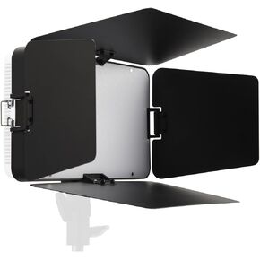 amaran Pano 60c Barn Doors Light Control Attachment Adjustable 4-Leaf,with Removal Diffusion Plate,Slim & Portable Easy Setup and Removal (Pano 60c Barndoor)