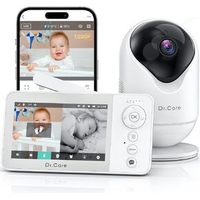 VistaView Lite RB Smart WiFi Baby Monitor - 4" 720P Split Screen & 1080P Camera App Control, Motion Alerts, 2500mAh Removable Battery, HD Night Vision, 2-Way Talk, Multi-User, Triple Security