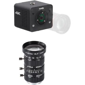 4K NDI | HX3 POV Box Camera PoE, ZowieCAM 5-50mm 12MP C-Mount Low Distortion Zoom Lens