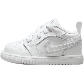 NIKE Jordan 1 Low Alt SE Baby/Toddler Shoes (FQ9114-100, White/Summit White/Ice Blue) Size 8