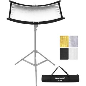 NEEWER U Type Light Diffuser Reflector for Studio and Photography Situation with Carrying Case, Arclight Curved Reflector 30"x18"/75x40cm in Black/White/Gold/Silver (Light Stand Not Included), RF-04