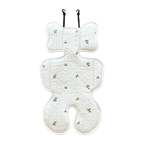 Breathable Soft Cotton Baby Stroller Seat Cushion Car Seat Liner for Newborn Infant Toddler with Neck Support(Olive)