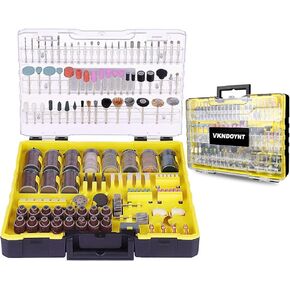 544-Piece Rotary Tool Accessories Kit, Universal Rotary Tool Bits for Easy Drilling, Cutting, Grinding, Sanding, Sharpening, Carving and Polishing, with Carrying Case