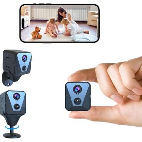 2025 Upgraded Security Camera, 4K HD Mini Nanny Cam for Home with Night Vision, WiFi Indoor Camera, 100 Days Long Battery Life, Motion Detection, Remote Viewing, Wireless Surveillance Cam