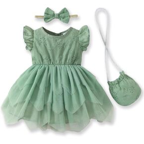 Baby Girl Dress Infant Summer Outfits Toddler Sleeveless Tulle Dress Wedding Flower Birthday Dresses for Girls