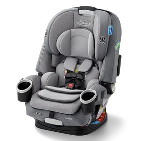 Graco 4Ever DLX 4-in-1 Car Seat, Charlie | Infant to Toddler Car Seat, with 10 Years of Use | Rear-Facing, Forward-Facing and Booster Modes | Safe, Comfortable and Convenient