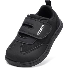 Toddler Wide Toe Box Shoes: Boys Barefoot Shoe Girl Sneakers Little Kids Tennis Non-Slip Zero Drop First Walking Breathable Running Athletic School Gym Sneaker
