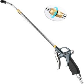 JASTIND High Pressure Air Blower Gun, 19-28 Inch Extension Long Air Nozzle Blow Gun with Rubber Grip & Quick Plug, Heavy Duty Industrial Air Blow Gun Pneumatic Tool for Air Compressor Attachments